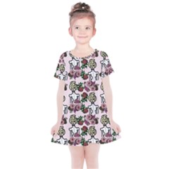 Victorian Girl Pink Kids  Simple Cotton Dress by snowwhitegirl