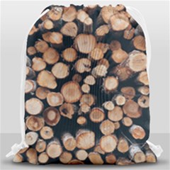Wood Stick Piles Drawstring Bag (large) by snowwhitegirl
