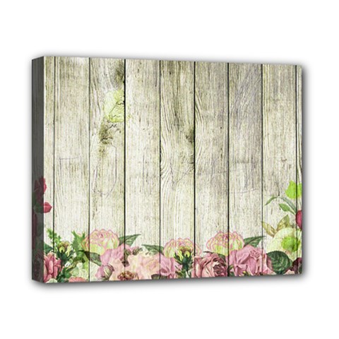 Floral Wood Wall Canvas 10  X 8  (stretched) by snowwhitegirl