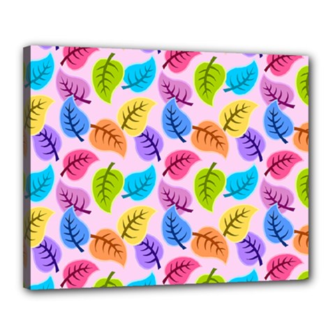 Colorful Leaves Canvas 20  X 16  (stretched) by snowwhitegirl