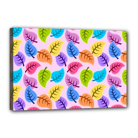 Colorful Leaves Canvas 18  X 12  (stretched) by snowwhitegirl