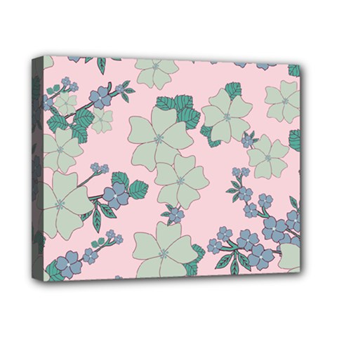 Vintage Floral Lilac Pattern Pink Canvas 10  X 8  (stretched) by snowwhitegirl