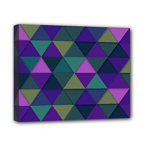 Blue Geometric Canvas 10  X 8  (stretched) by snowwhitegirl