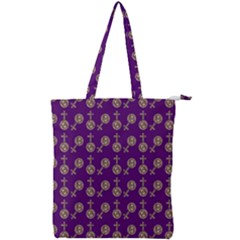 Victorian Crosses Purple Double Zip Up Tote Bag by snowwhitegirl