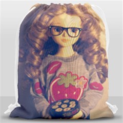 Eating Sushi Drawstring Bag (large) by snowwhitegirl
