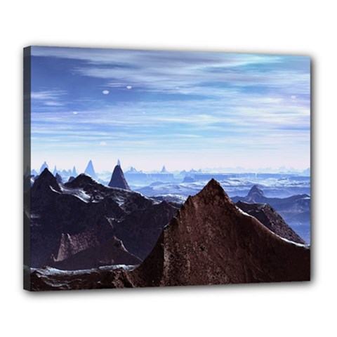Planet Discover Fantasy World Canvas 20  X 16  (stretched) by Pakrebo