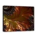 Fractal Copper Copper Color Leaf Canvas 14  x 11  (Stretched) View1