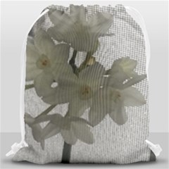 Paperwhite Drawstring Bag (large) by Riverwoman