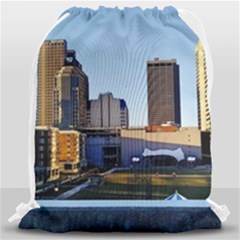 Columbus Skyline Drawstring Bag (large) by Riverwoman