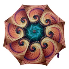 Fractal Multi Colored Fantasia Hook Handle Umbrellas (small) by Pakrebo