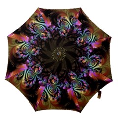 Fractal Colorful Background Hook Handle Umbrellas (small) by Pakrebo