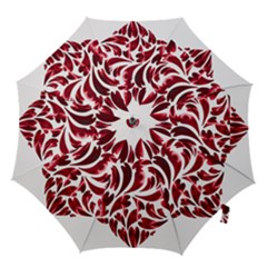 Abstract Geometric Art Fractal Hook Handle Umbrellas (large) by Pakrebo