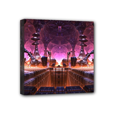 Fractal Mandelbulb 3d Mini Canvas 4  X 4  (stretched) by Pakrebo