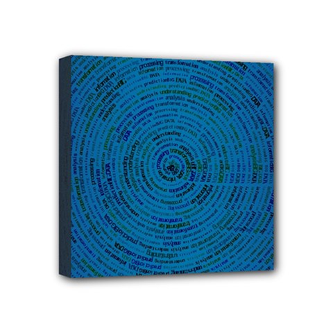 Big Data Information Data Mini Canvas 4  X 4  (stretched) by Pakrebo