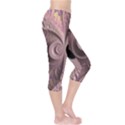 Fractal Tender Rose Cream Capri Leggings  View4