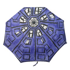 Tardis Painting Folding Umbrellas by Sudhe