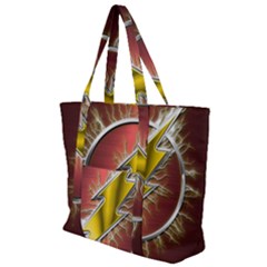 Flashy Logo Zip Up Canvas Bag by Sudhe