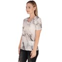 Marble Pattern Women s V-Neck Scrub Top View2