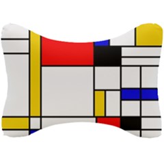 Bauhouse Mondrian Style Seat Head Rest Cushion by lucia