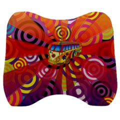 Boho Hippie Bus Velour Head Support Cushion by lucia