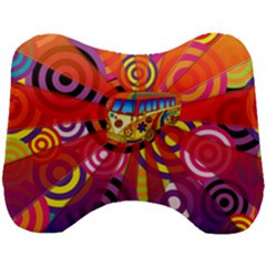 Boho Hippie Bus Head Support Cushion by lucia