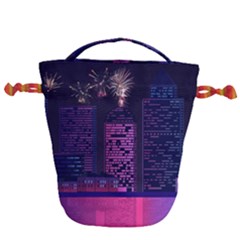 Architecture Home Skyscraper Drawstring Bucket Bag by Sudhe