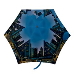 Frankfurt Germany Panorama City Mini Folding Umbrellas by Sudhe