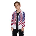 A Star With An American Flag Pattern Windbreaker (Kids) View2