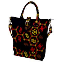 Algorithmic Drawings Buckle Top Tote Bag by Sudhe