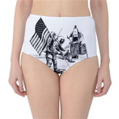 Apollo Moon Landing Nasa Usa Classic High-waist Bikini Bottoms by Sudhe