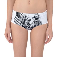 Apollo Moon Landing Nasa Usa Mid-waist Bikini Bottoms by Sudhe