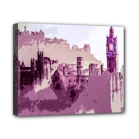 Abstract Painting Edinburgh Capital Of Scotland Canvas 10  X 8  (stretched) by Sudhe