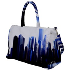 Abstract Of Downtown Chicago Effects Duffel Travel Bag by Sudhe