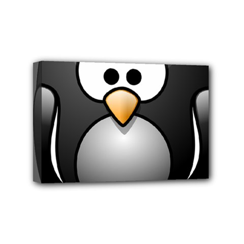 Penguin Birds Aquatic Flightless Mini Canvas 6  X 4  (stretched) by Sudhe