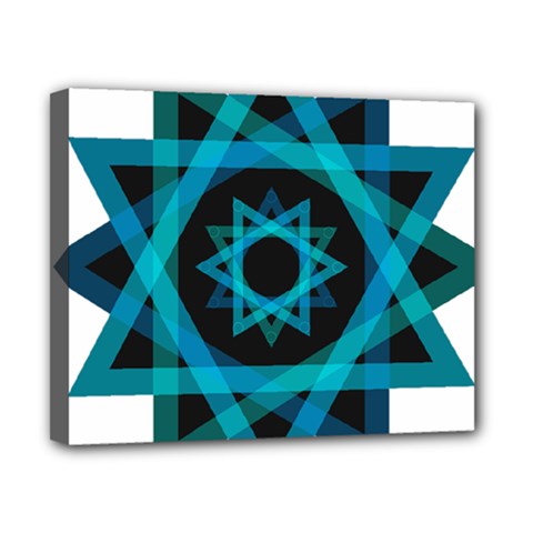 Transparent Triangles Canvas 10  X 8  (stretched) by Sudhe
