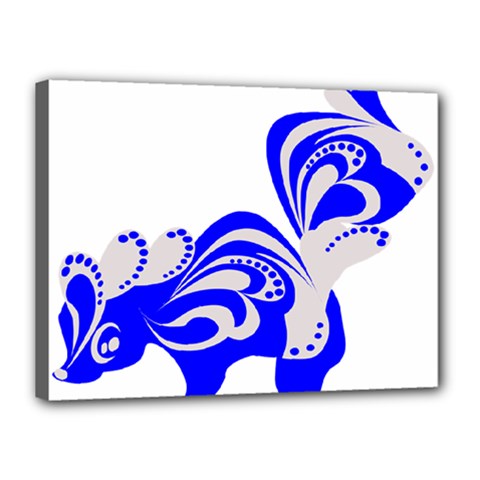 Skunk Animal Still From Canvas 16  X 12  (stretched) by Sudhe