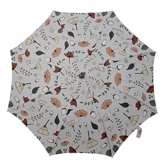 Grey Toned Pattern Hook Handle Umbrellas (medium) by Sudhe