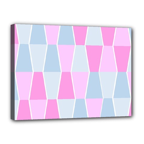 Geometric Pattern Design Pastels Canvas 16  X 12  (stretched) by Sudhe