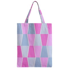 Geometric Pattern Design Pastels Zipper Classic Tote Bag by Sudhe