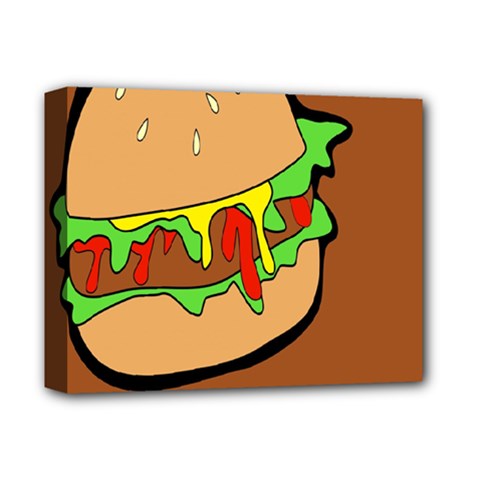 Burger Double Deluxe Canvas 14  X 11  (stretched) by Sudhe