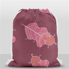 Plumelet Pen Ethnic Elegant Hippie Drawstring Bag (small) by Sudhe
