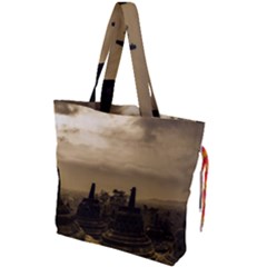 Borobudur Temple  Indonesia Drawstring Tote Bag by Sudhe