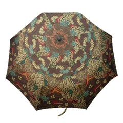 Colorful The Beautiful Of Art Indonesian Batik Pattern Folding Umbrellas by Sudhe