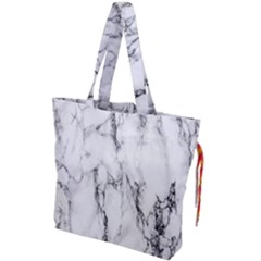 Marble Granite Pattern And Texture Drawstring Tote Bag by Sudhe