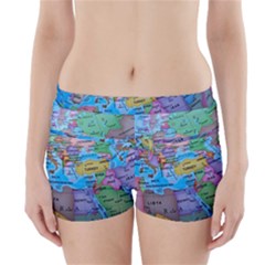 Globe World Map Maps Europe Boyleg Bikini Wrap Bottoms by Sudhe