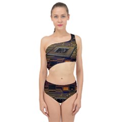 Processor Cpu Board Circuits Spliced Up Two Piece Swimsuit by Sudhe