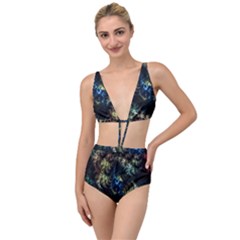 Abstract Digital Art Fractal Tied Up Two Piece Swimsuit by Sudhe