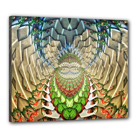 Abstract Fractal Magical Canvas 24  X 20  (stretched) by Sudhe
