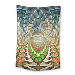 Abstract Fractal Magical Small Tapestry by Sudhe