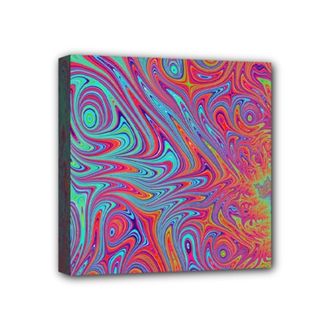Fractal Bright Fantasy Design Mini Canvas 4  X 4  (stretched) by Sudhe